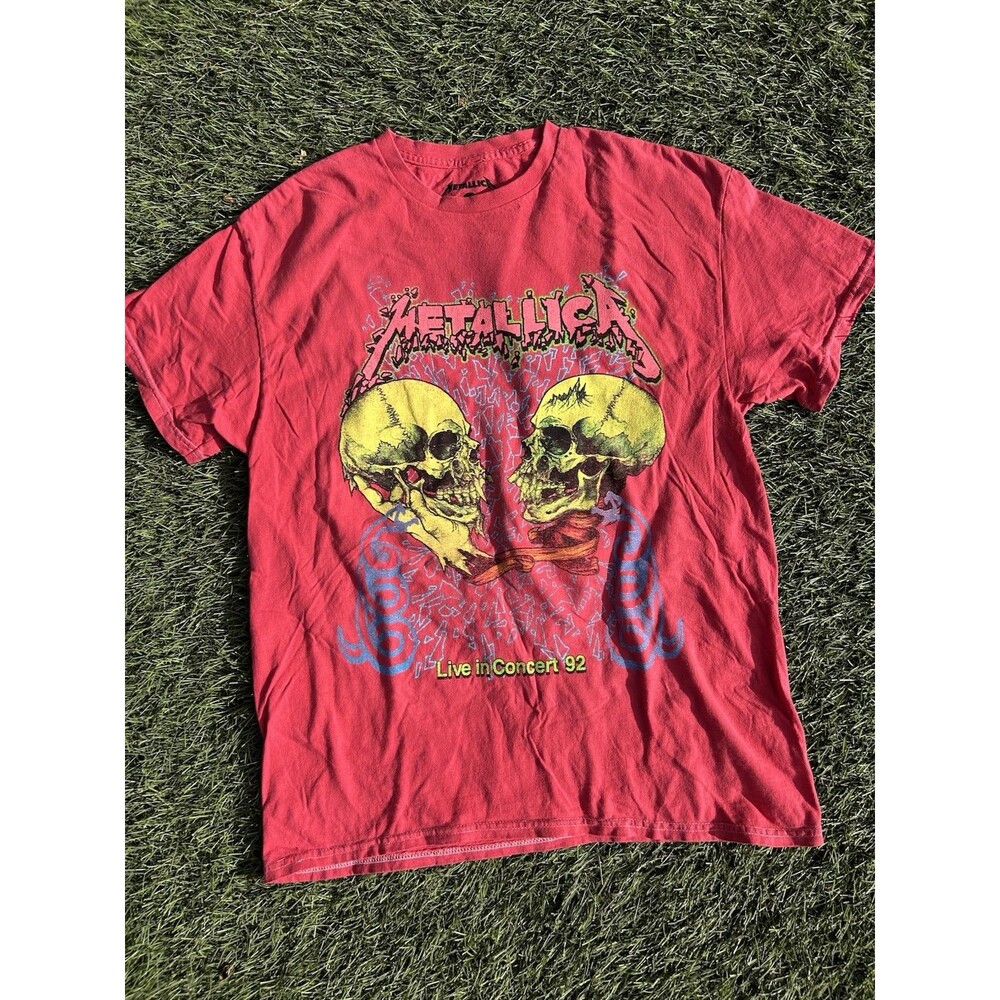 Metallica Live in Concert Tour 92 Men’s T-shirt Sz L  Red. Sad But True